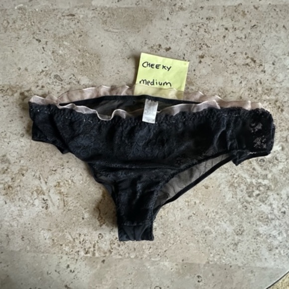 Victoria Secret MEDIUM three (3) pair - pink, black and blue RARE NWOT - Picture 2 of 15